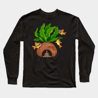 Fresh water fish and plants - Corydoras gold laser Long Sleeve T-Shirt